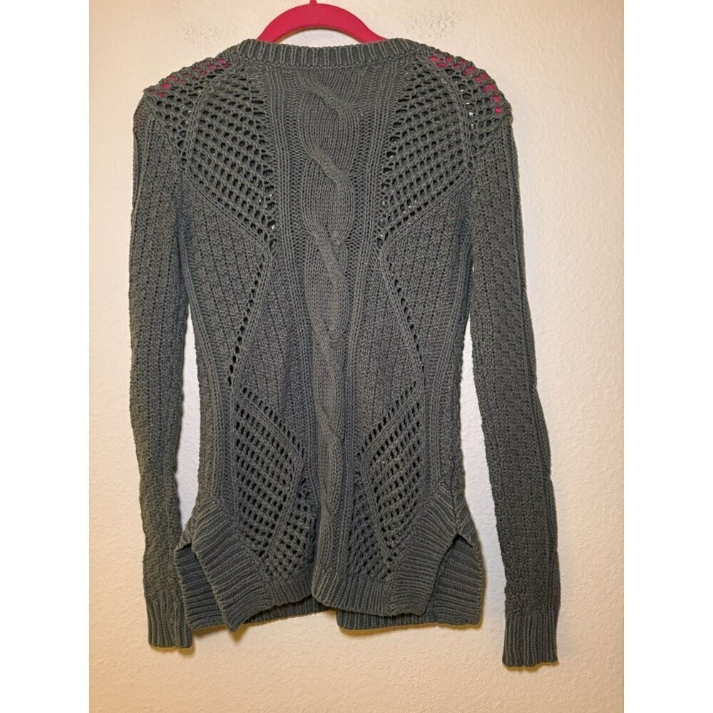 Rubbish Knit Sweater Size Small Green Fall Crewneck Long Sleeves - Picture 7 of 7